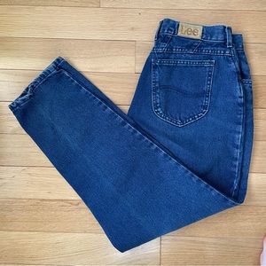 Vintage Lee Blue Denim Straight Leg Mom Jeans - Size 16